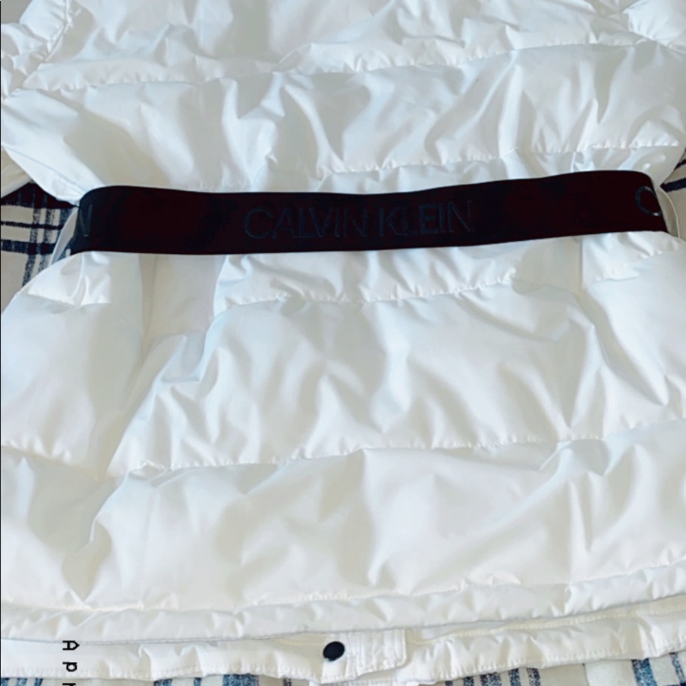 Brand New White Calvin Klein Coat.